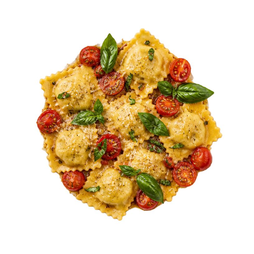 Raviolis au basilic